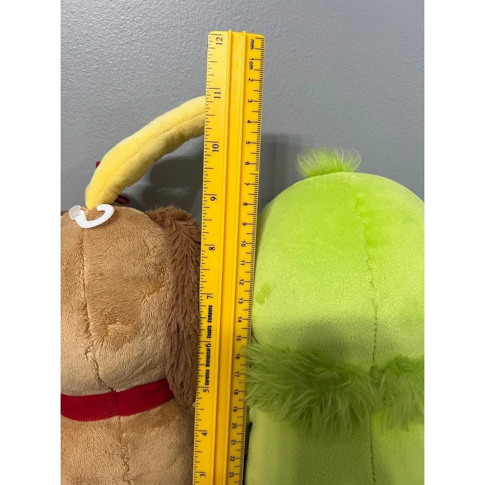 Dr Seuss The Grinch and Max Dog Plush Set Aurora Stuffed Animals Christmas Toy